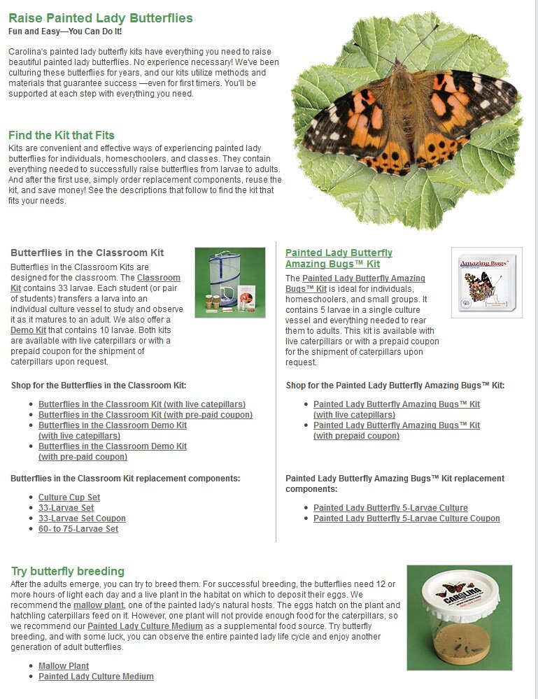 carolina_butterflyguide Content integration example from Carolina