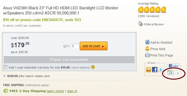 googleplus_newegg_plusone Example of
