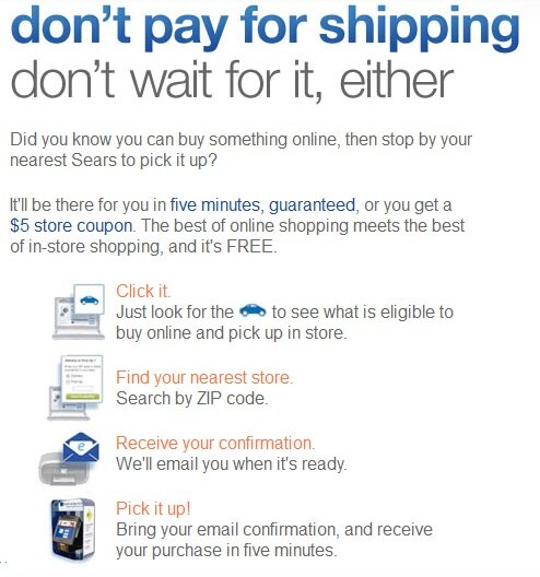 sears_site2store Example of site to store promotion from Sears