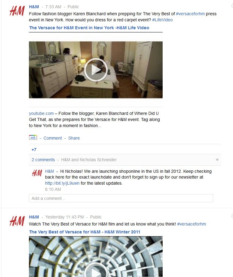 hm_googleplus H&M's Google+ page