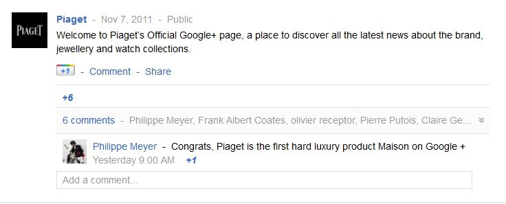 piaget_googleplus Piaget's Google+ post