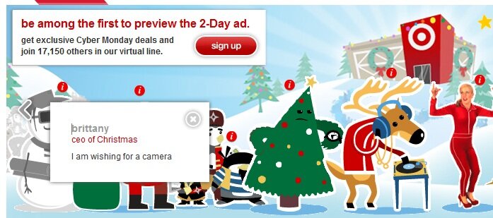target_virtual_line Holiday feature from Target