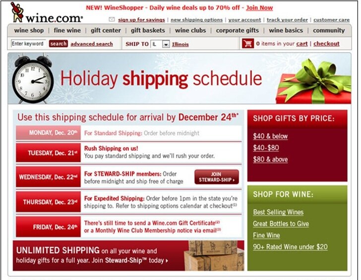 expeditedshipping_winecom Holiday example from wine.com