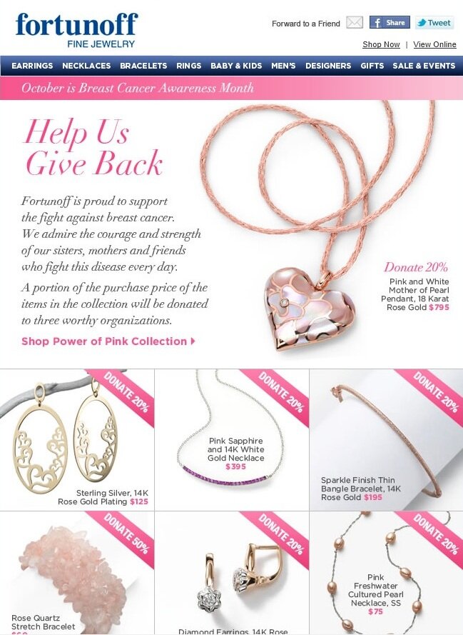 fortunoff_20percent Charity promotion from Fortunoff