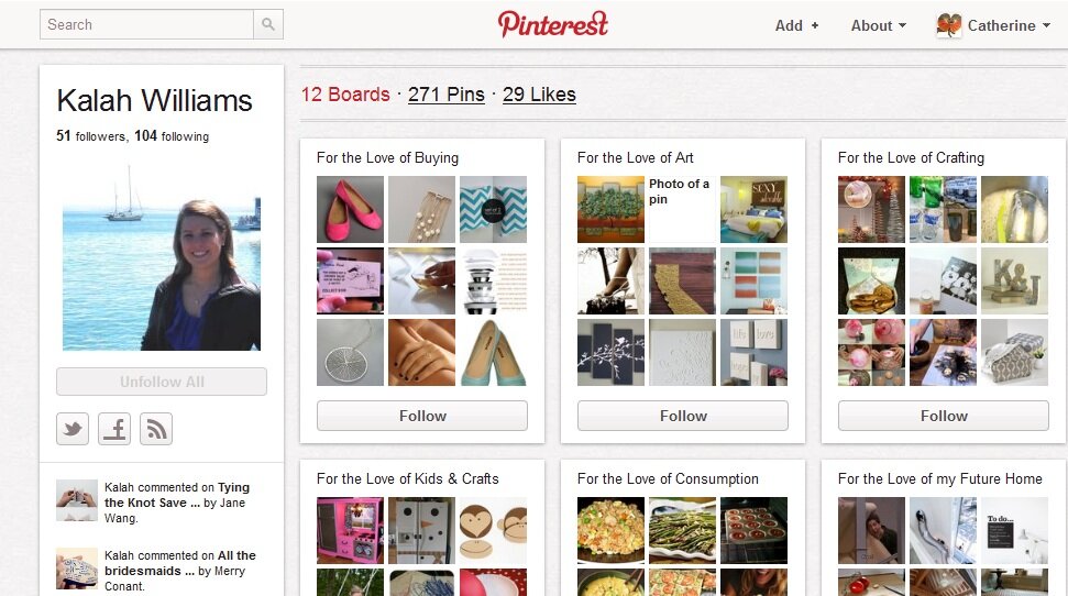 pinterest_sample Sample Pinterest individual profile