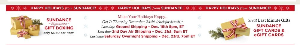 sundance_shiptimeline_footrer Holiday example from Sundance