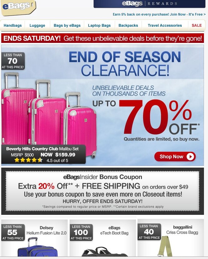 dalydeals_ebags daily deals example from eBags