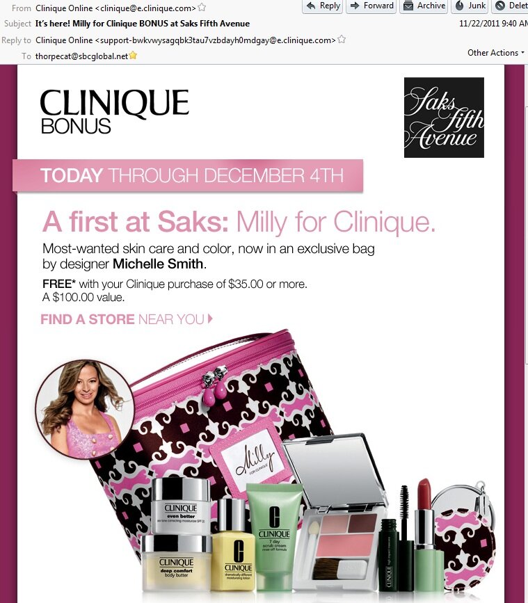 solomo_clinique Localized offer example from Clinique