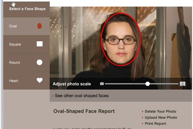 apparel_lenscrafters Fit guide example from Lenscrafters