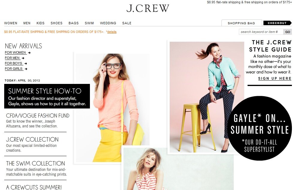 faces_jcrew Brand identity example from J. Crew
