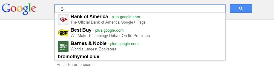 plusdirectconnect Google+ search example