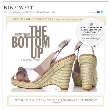 9west_segmentloyalty Segmentation example from Nine West