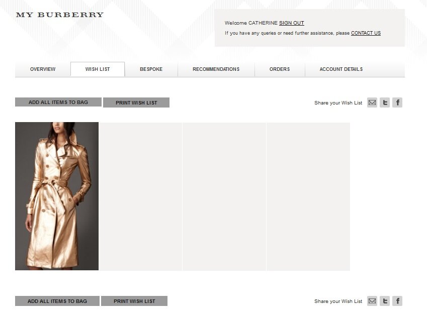 wishlist_burberry Wish list example from Burberry