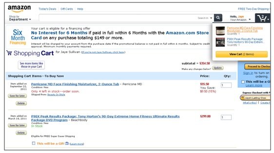 xchannel_amazon_cart2 Shopping example from amazon