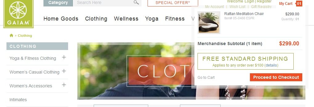 freeship_gaiam Shipping example from Gaiam