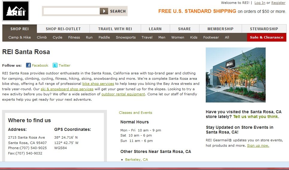 local_rei2 Physical store location page from REI