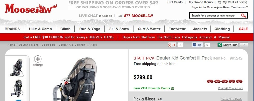 moosejaw_freeship Shipping example from Moosejaw