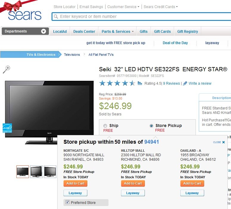 sears_instorepickup Holiday example from Sears