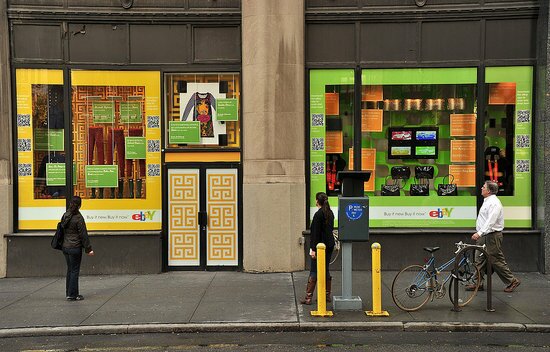 eBay physical store with QR codes