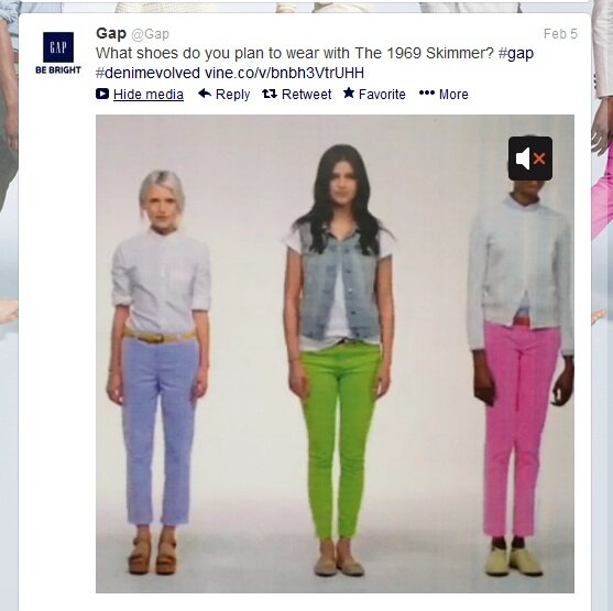 Vine example from Gap