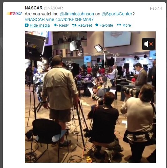 Vine example from NASCAR