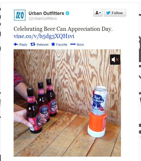 Vine example from Urban Outfitters