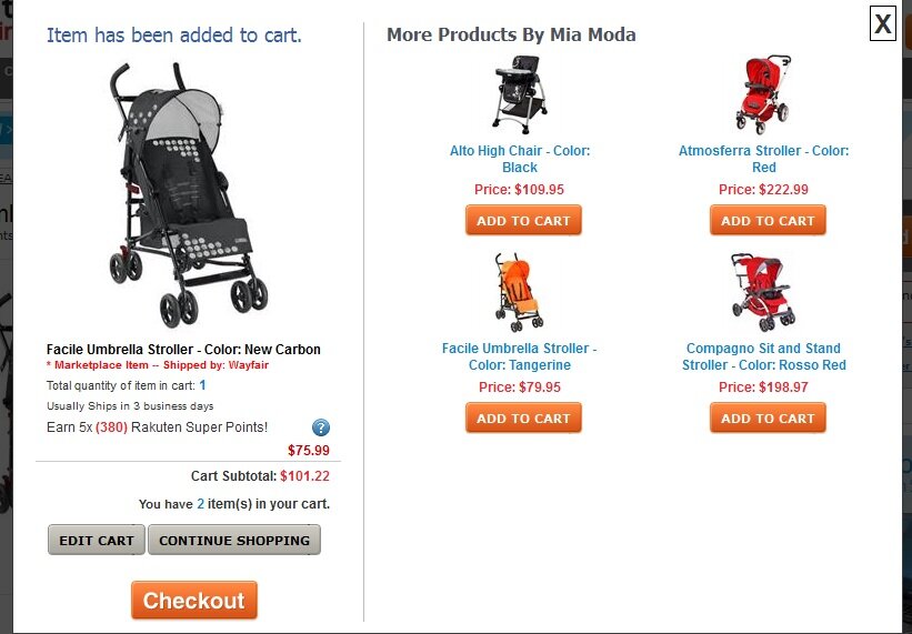 Add to cart example from rakuten.com